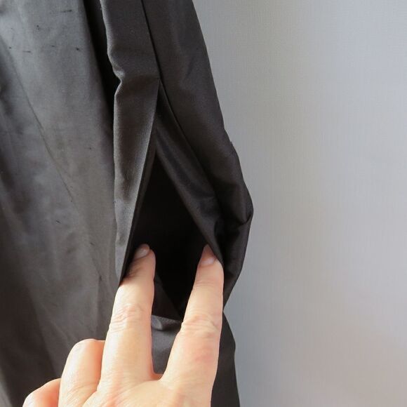 Ann Taylor Dress Womens 8 Minimalist Classic Black Day A-Line Silk Knee Length - Picture 15 of 16